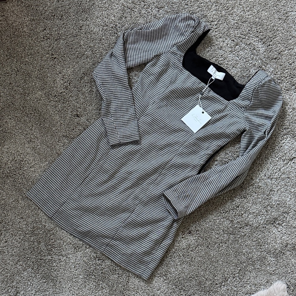 L'Academie Monochrome Houndstooth Top